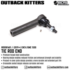 Tie Rod End for 2019-2024 Chevy Silverado / GMC 1500 - Outback Kitters
