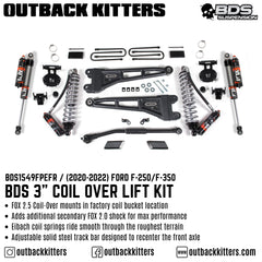 BDS Suspension 3" Coilover Lift Kit for 2020+ Ford F250 - Outback Kitters