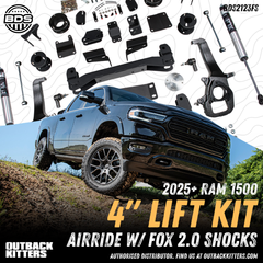 BDS Suspension 4" Lift Kit for 2025+ Ram 1500 Air Ride Suspension