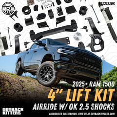 BDS Suspension 4" Lift Kit for 2025+ Ram 1500 Air Ride Suspension
