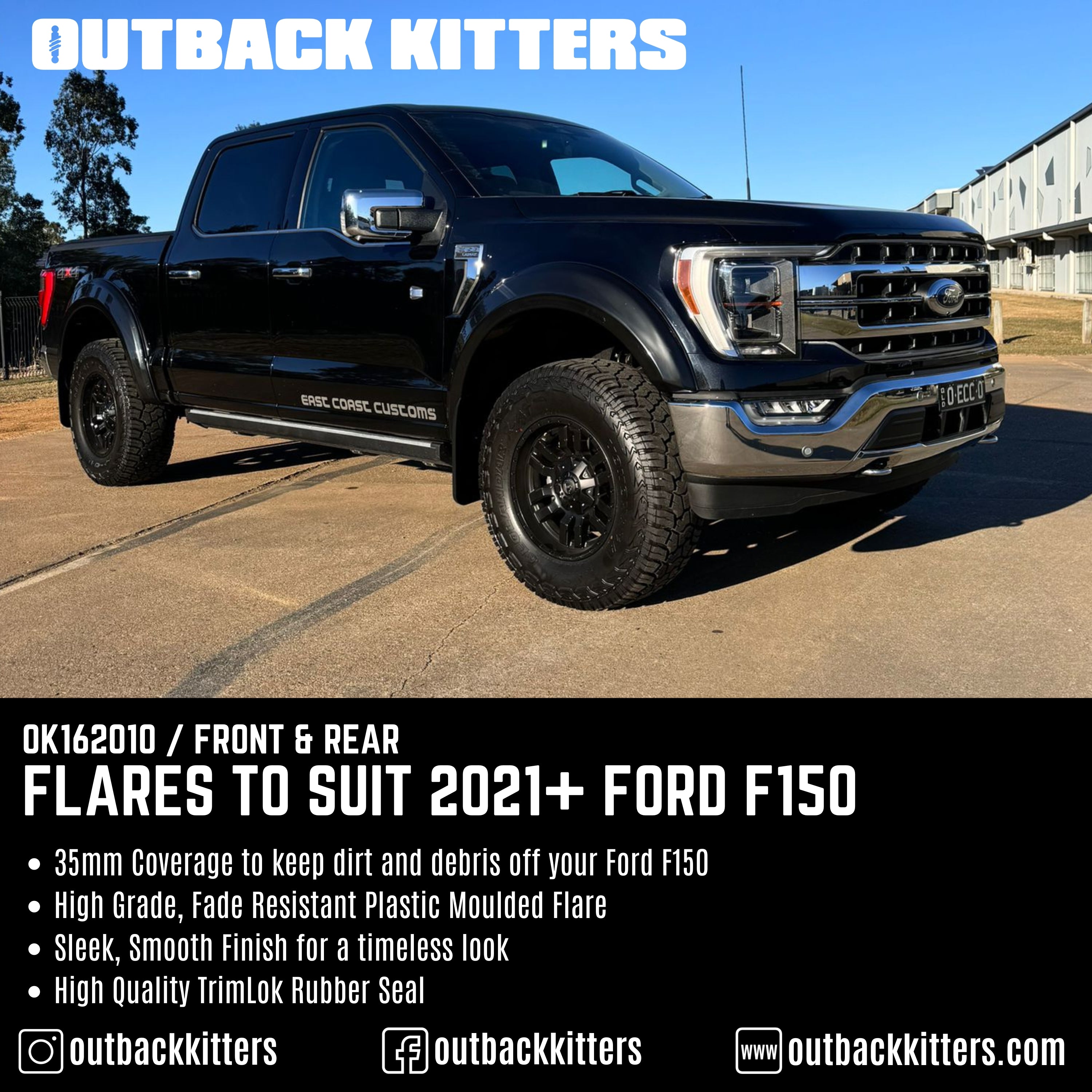Outback Kitters Flares to suit 2021+ Ford F150 - Outback Kitters