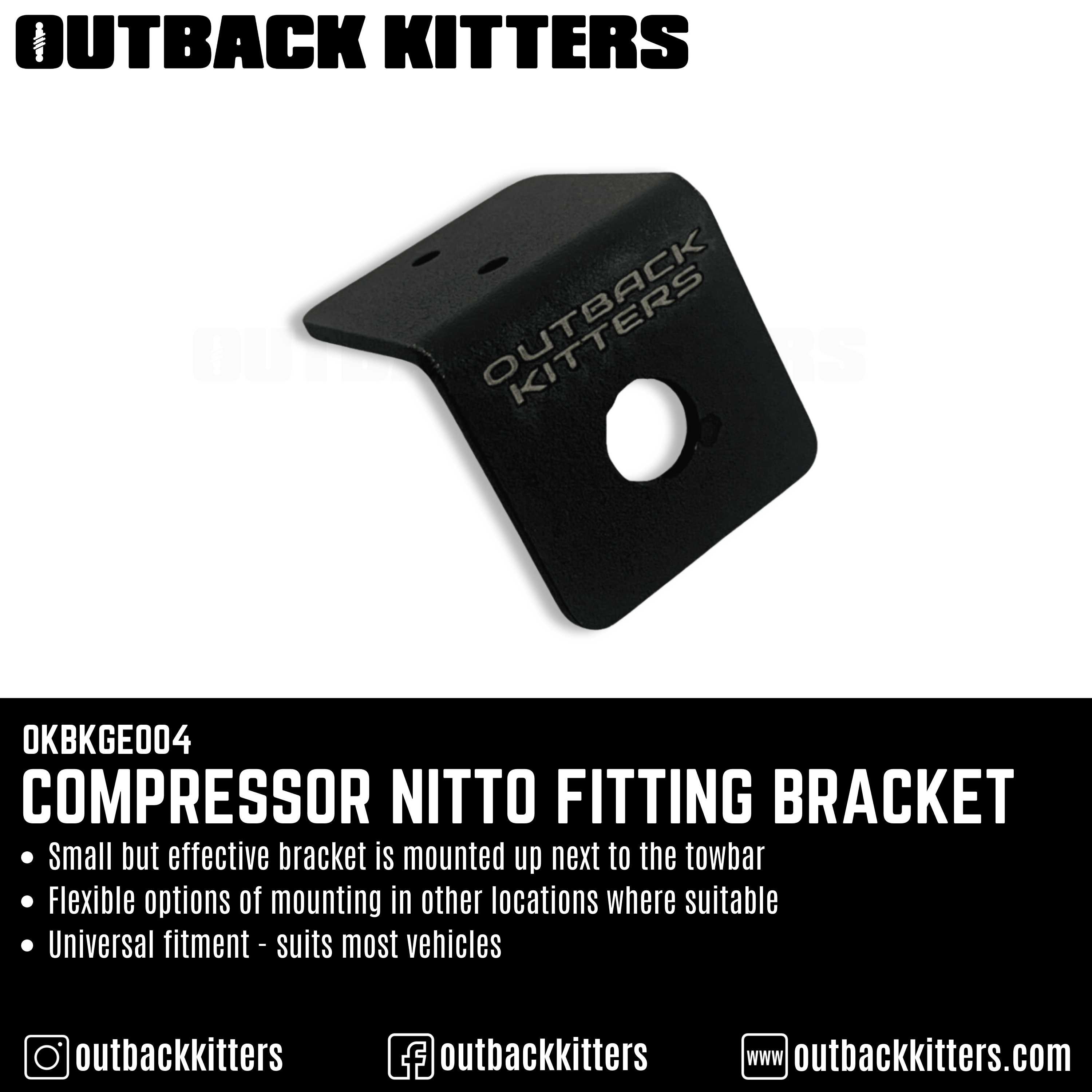 Compressor Nitto Fitting Bracket - Outback Kitters