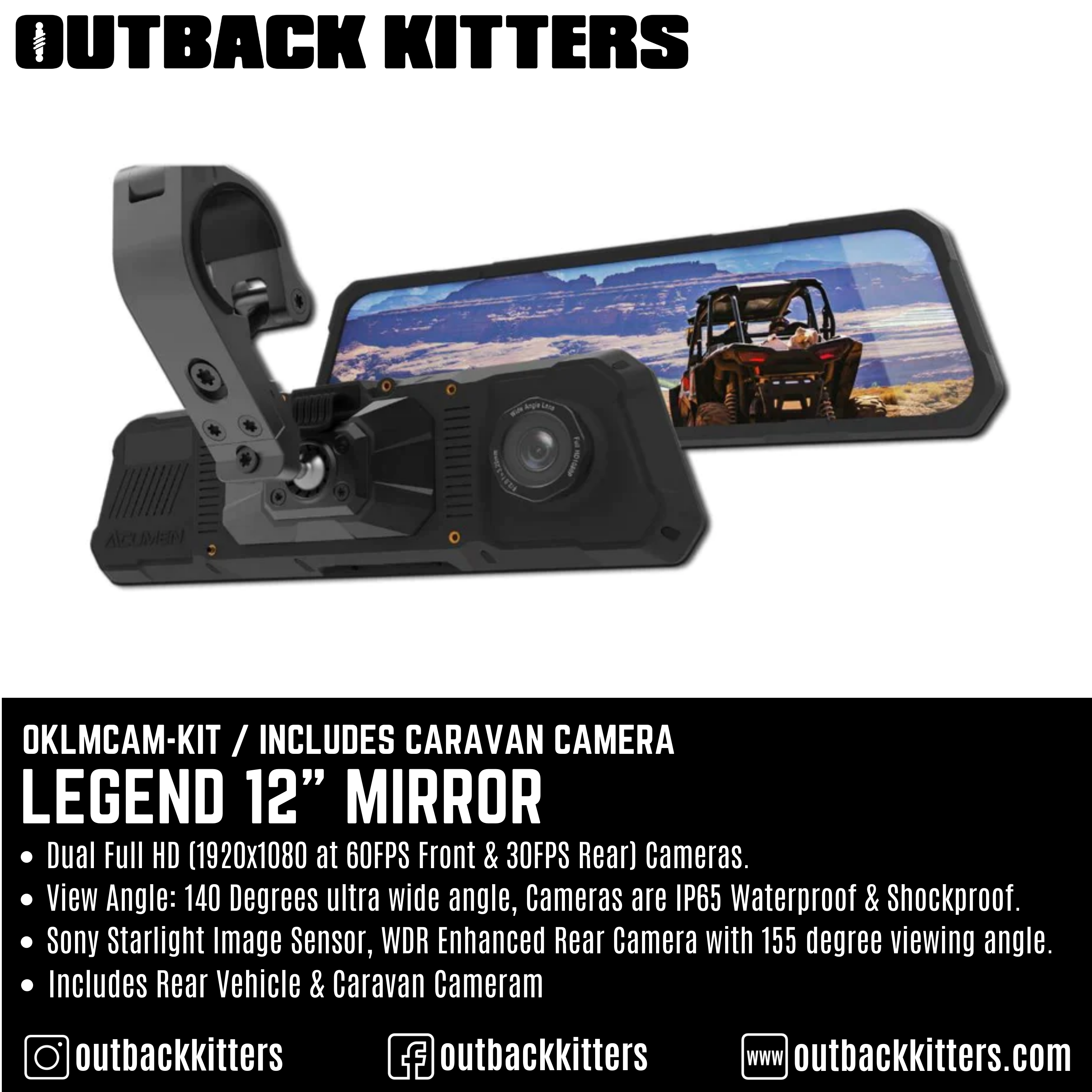 Outback Kitters Legend 12" Mirror Package - Outback Kitters