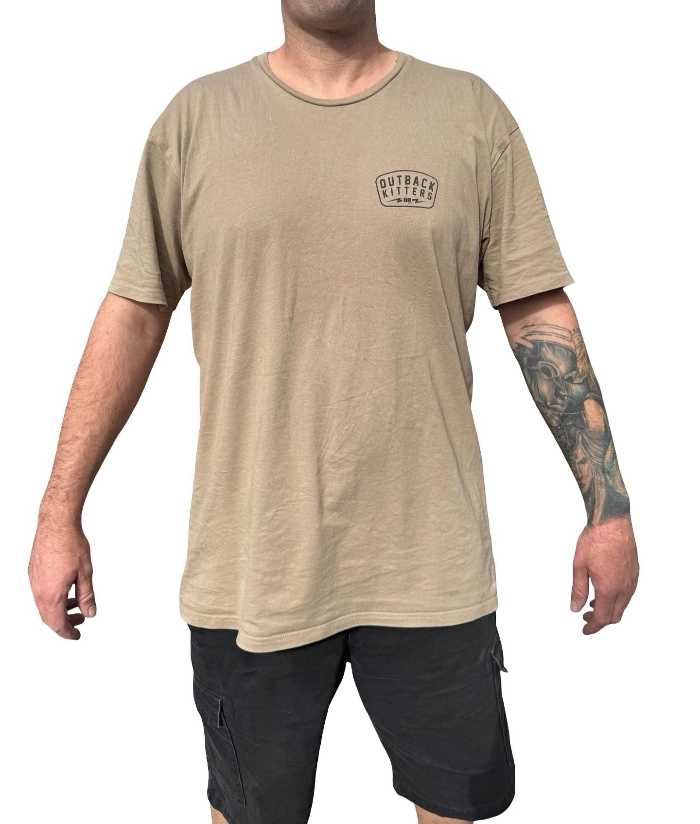 Outback Kitters "Hero" Taupe Tee