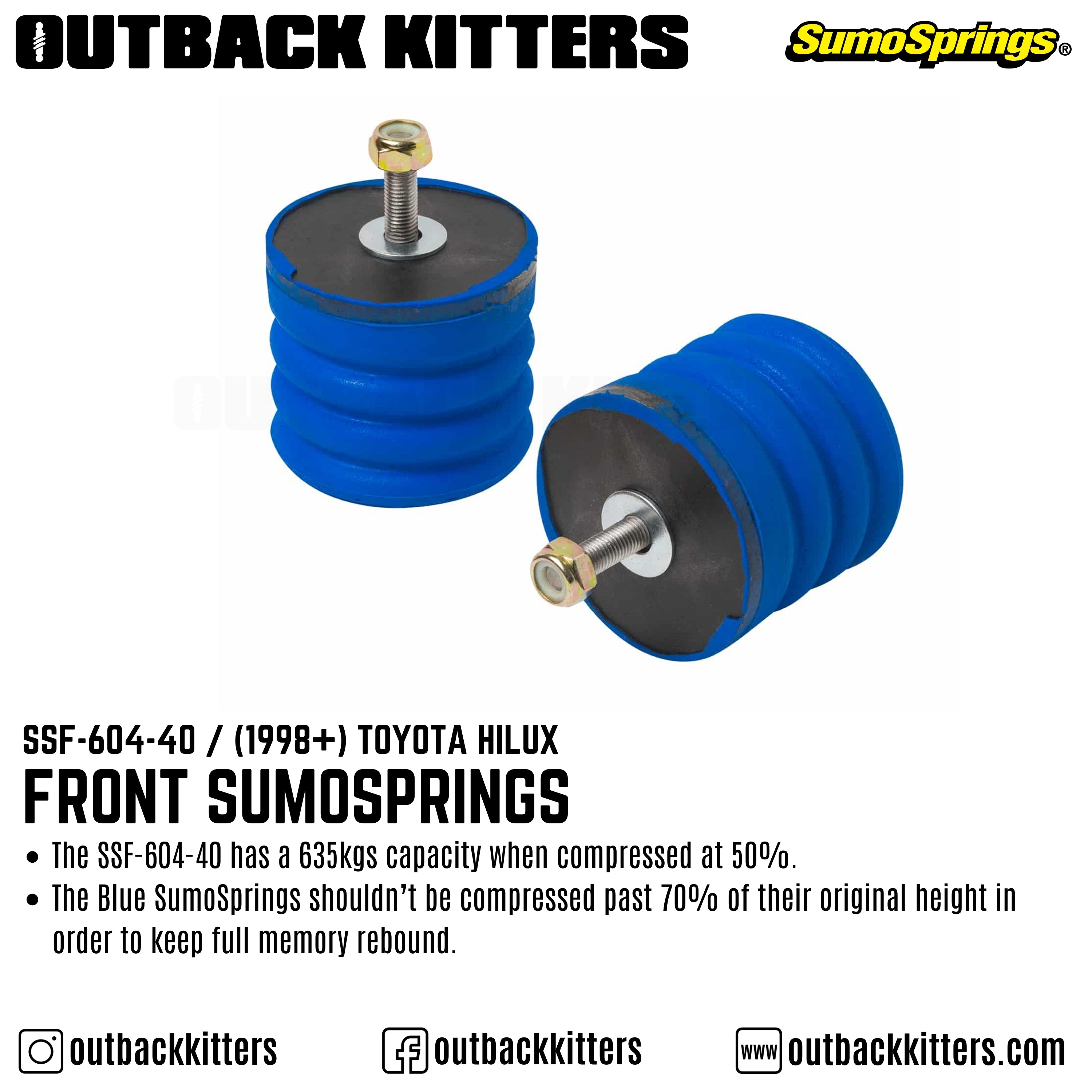 Front SumoSprings to suit Toyota Hilux 1998+ - Outback Kitters