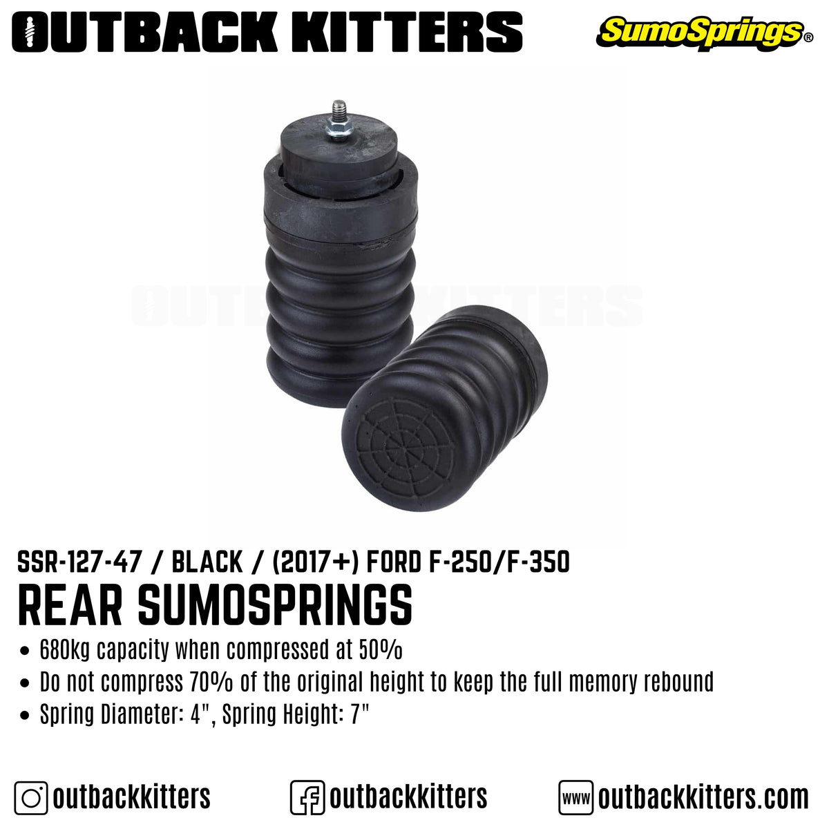 Rear SumoSprings to suit 2017+ Ford F250 - Outback Kitters