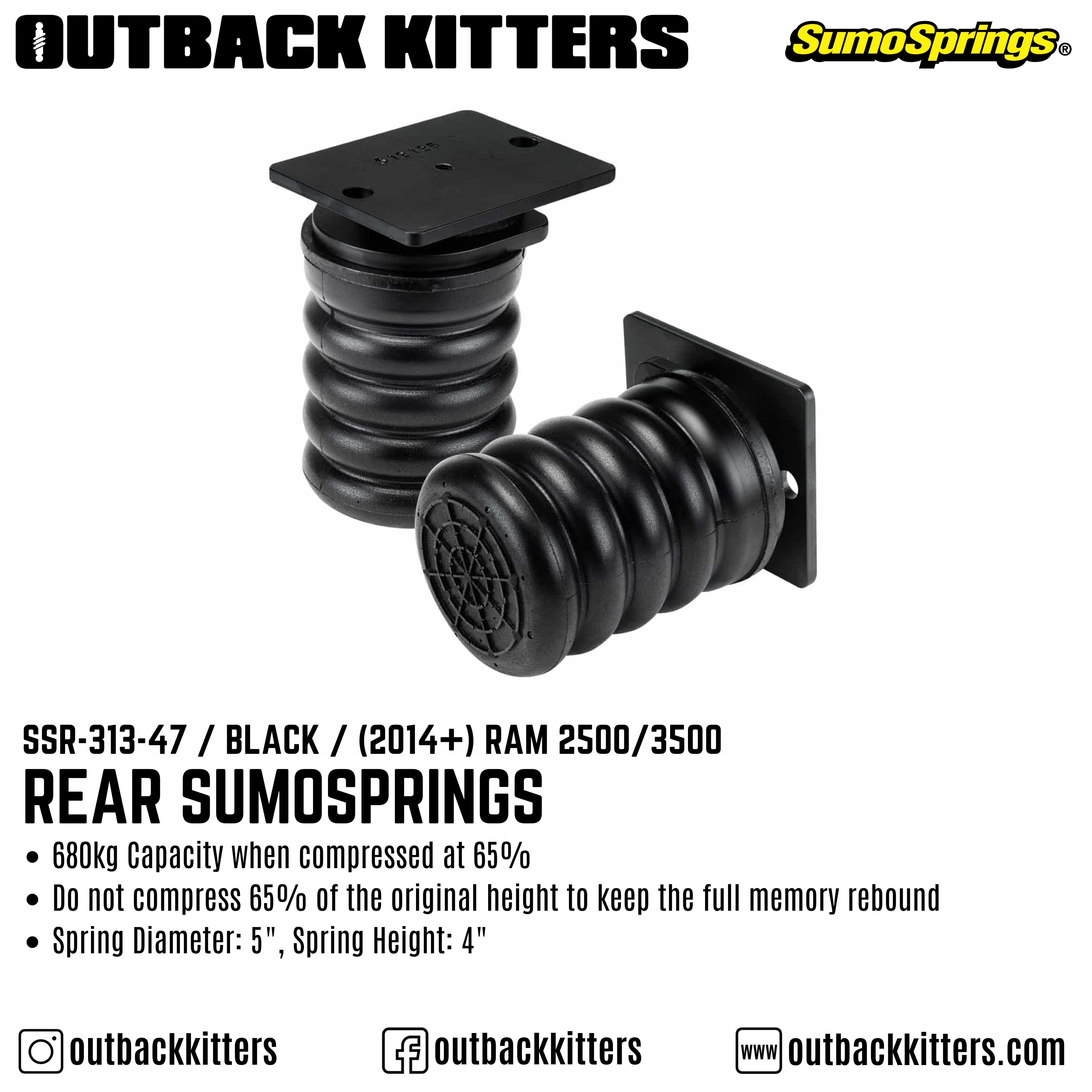 Rear SumoSprings to suit 2014+ Ram 2500 - Outback Kitters