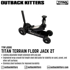 Titan Terrain 2 Tonne Hi Lift Hydraulic Trolley Jack - Outback Kitters