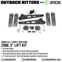 OK with Zone Offroad 3" Lift Kit for 2019+ Ram 2500 - Outback Kitters