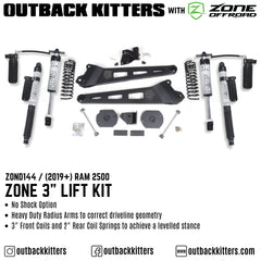 OK with Zone Offroad 3" Lift Kit for 2019+ Ram 2500 - Outback Kitters