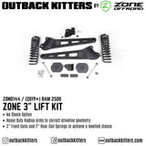 OK by Zone Offroad 3" Lift Kit for 2019+ Ram 2500 - Outback Kitters