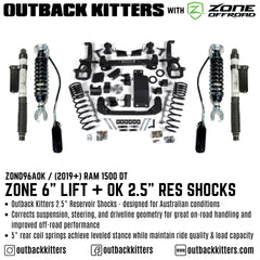 OK with Zone Offroad 6" Lift Kit for 2019+ Ram 1500 DT - Outback Kitters