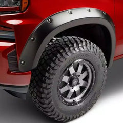 2.5" Pocket Style Smooth Fender Flares, Black, Front & Rear suits Chev 1500 (2019-2025) by Husky Liners