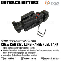 2020+ Chevy Silverado / GMC 2500 / 3500 Crew Cab 212L Long Range Fuel Tank - Outback Kitters