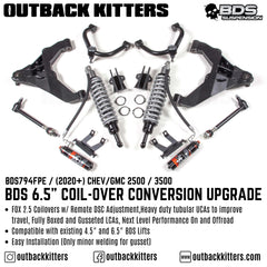 BDS Suspension 6.5"  Coil-Over Conversion Upgrade for Chev/GMC 2500/3500 (2020-2024) - Outback Kitters