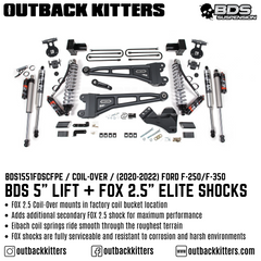 BDS Suspension 4" Coilover Lift Kit for 2020+ Ford F250/F350 - Outback Kitters