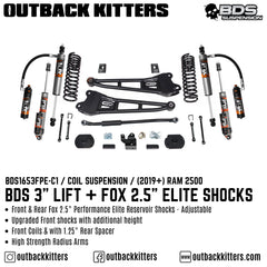 BDS Suspension 3" Lift Kit for 2019+ Ram 2500 - Outback Kitters