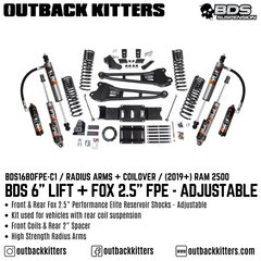 BDS Suspension 6" Lift Kit for 2019+ Ram 2500 with Fox Shocks - Outback Kitters