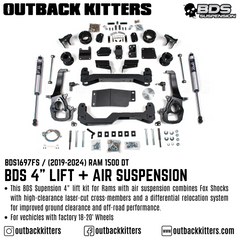 BDS Suspension 4" Lift Kit for Ram 1500 DT Air Suspension - Outback Kitters