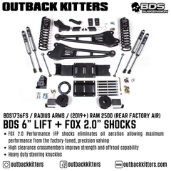 BDS Suspension 6" Lift Kit for 2019+ Ram 2500 with Fox 2.0 Shocks - Outback Kitters