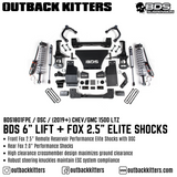 BDS Suspension 6" Lift Kit for 2019+ Chevy Silverado 1500 with Fox Shocks - Outback Kitters