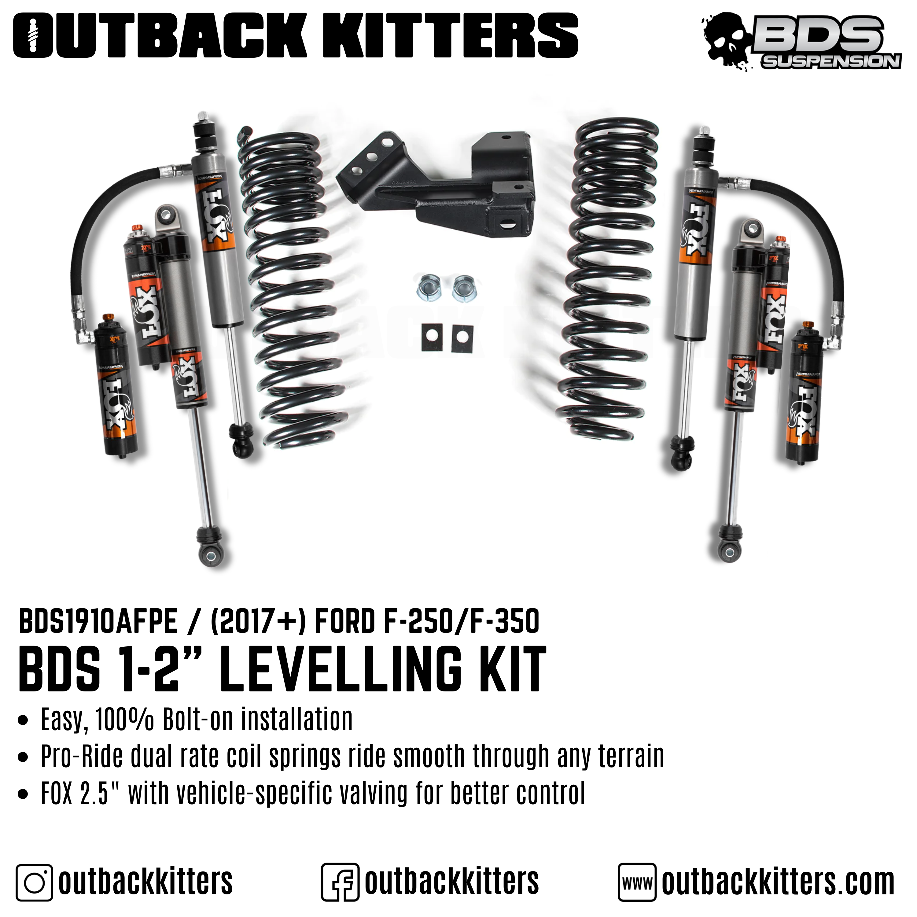 BDS Suspension 1-2" Leveling Kit for Ford F250/350