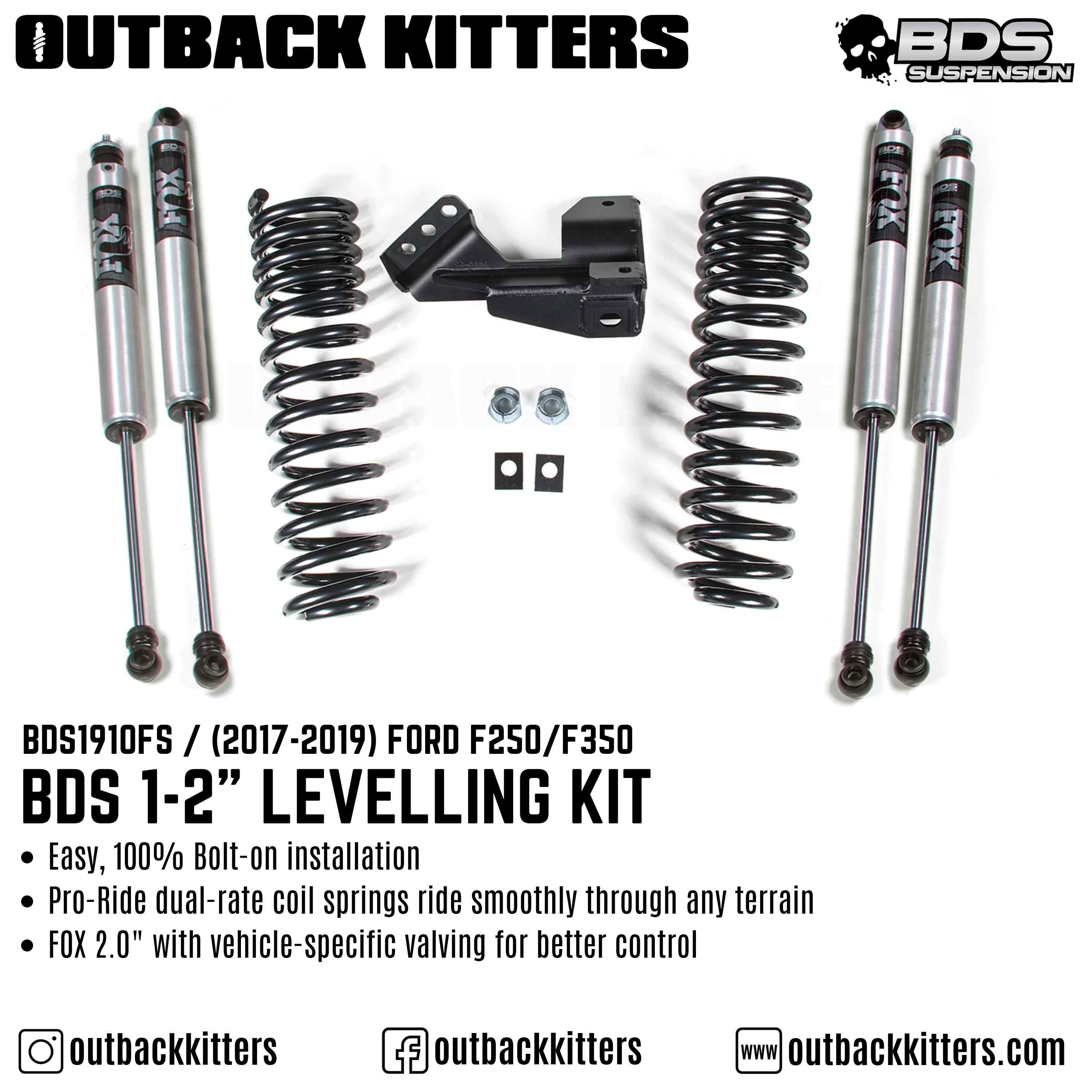 1-2" Leveling Kit for Ford F250/350 (2017-2019) - Outback Kitters