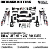 BDS Suspension 6" Lift Kit for 2015-2020 Ford F150 with Fox Shocks - Outback Kitters
