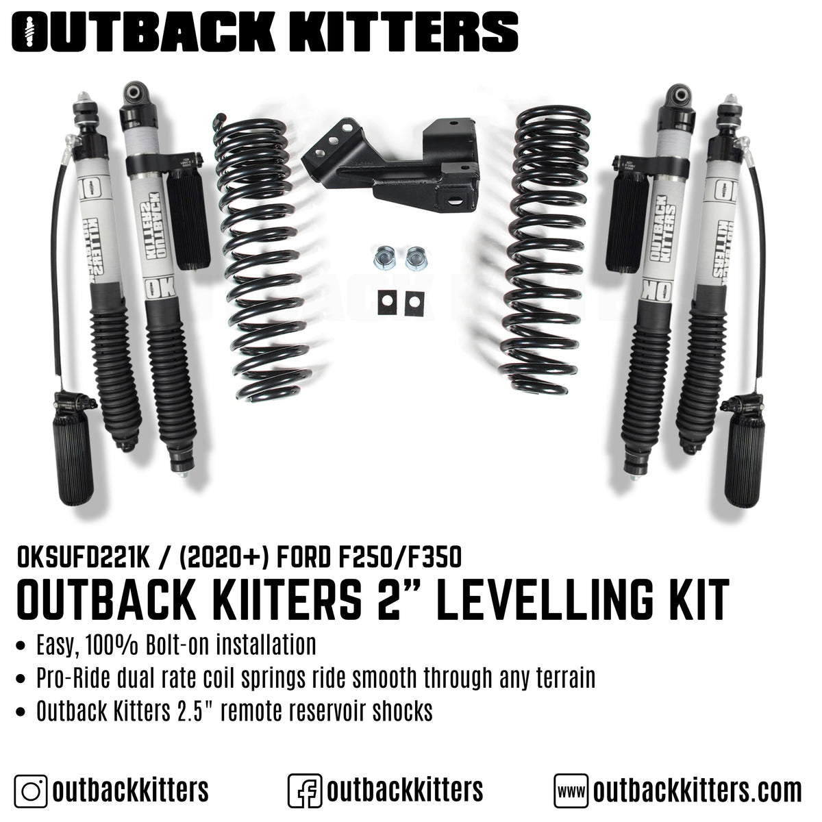 Outback Kitters 2" Levelling Kit for 2020+ Ford F250/F350 - Outback Kitters