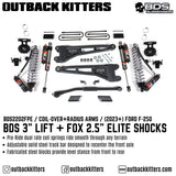 BDS 3" Coil Over Lift Kit with Radius Arms for Ford F250 (2023) - Outback Kitters