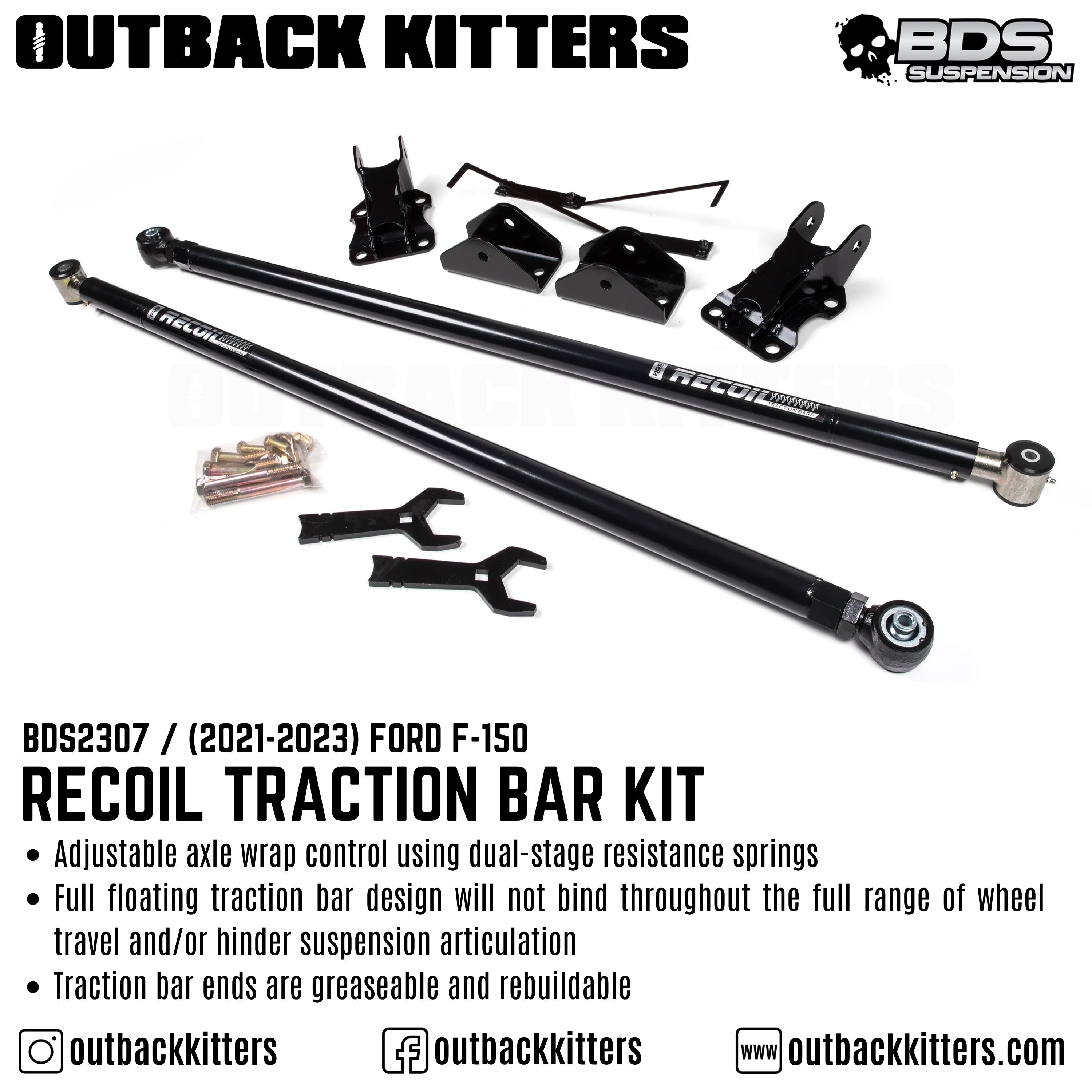 2021-2023 Ford F150 Recoil Traction Bar Kit - Outback Kitters