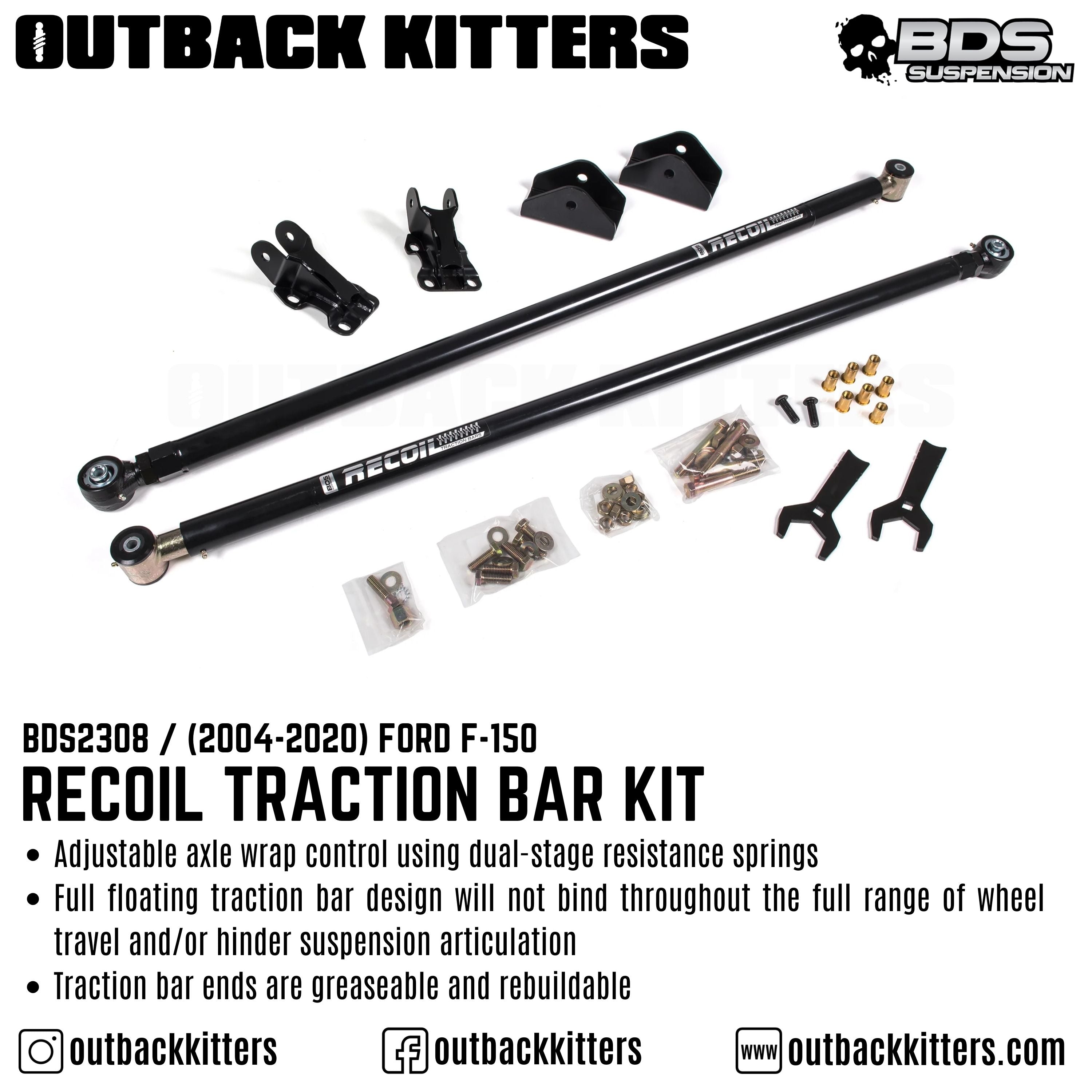 2004-2020 Ford F150 Recoil Traction Bar Kit - Outback Kitters