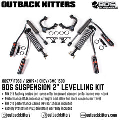 BDS Suspension 2" Levelling Kit for 2019+ Chevy/GMC 1500 - Outback Kitters