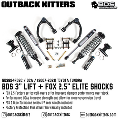 BDS 3" Lift Kit Fox 2.5 Coil Overs with DSC Adjuster for Toyota Tundra (2007+) - Outback Kitters