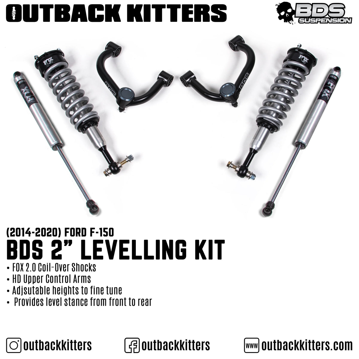 BDS Suspension 2" Levelling Kit for 2014+ Ford F150 - Outback Kitters