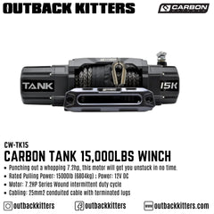 Carbon Tank 15000lb Winch - Outback Kitters