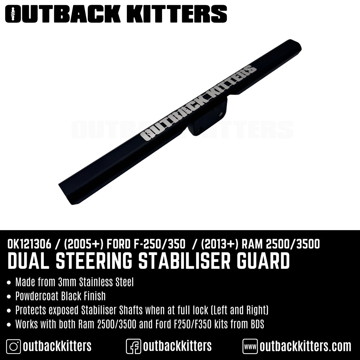 Outback Kitters Dual Steering Stabiliser Guard