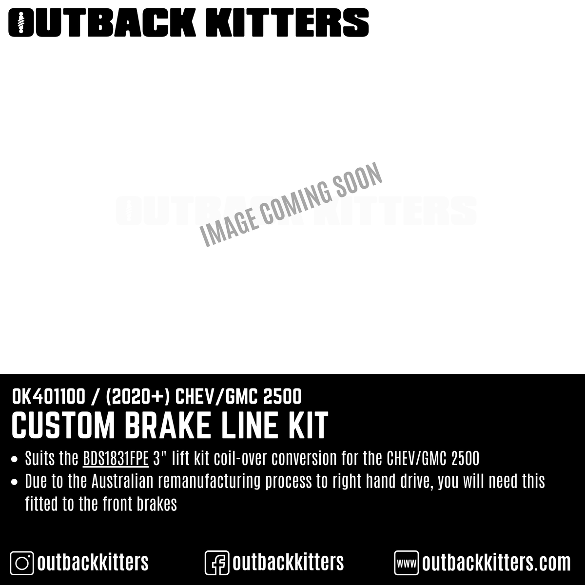 Custom Brake Line Kit for 2020+ Chev/GMC 2500/3500