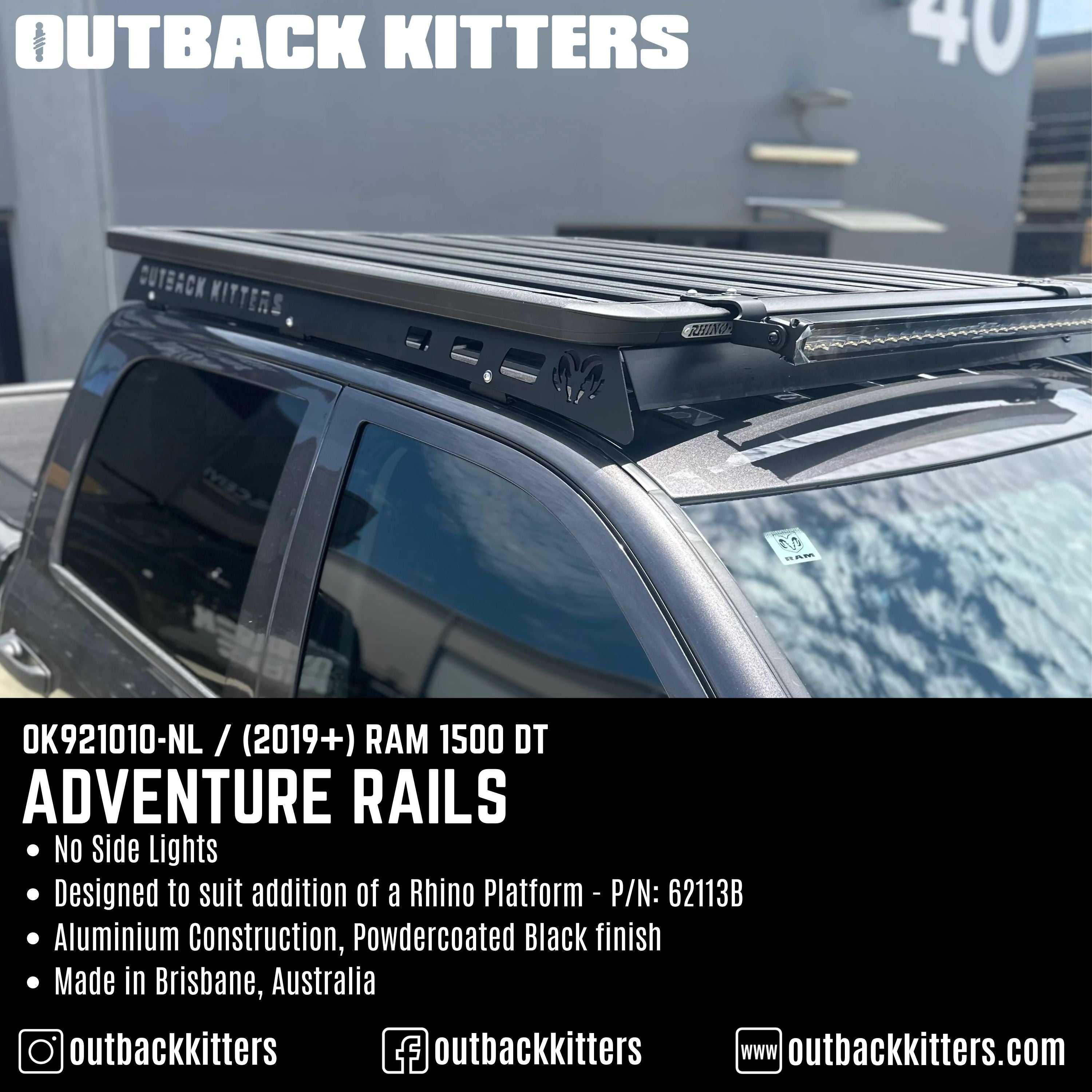 Ram 1500 DT Adventure Rails Roof Racks