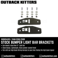 Ram 2500/3500 Stock Bumper Light Bar Brackets - Outback Kitters