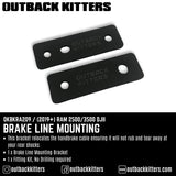 Brake Line Mounting Bracket Kit - Ram 2500/3500 DJII - Outback Kitters