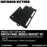 8 Way Switch Panel Module Bracket Kit - Ram 2500/3500 2019+ - Outback Kitters