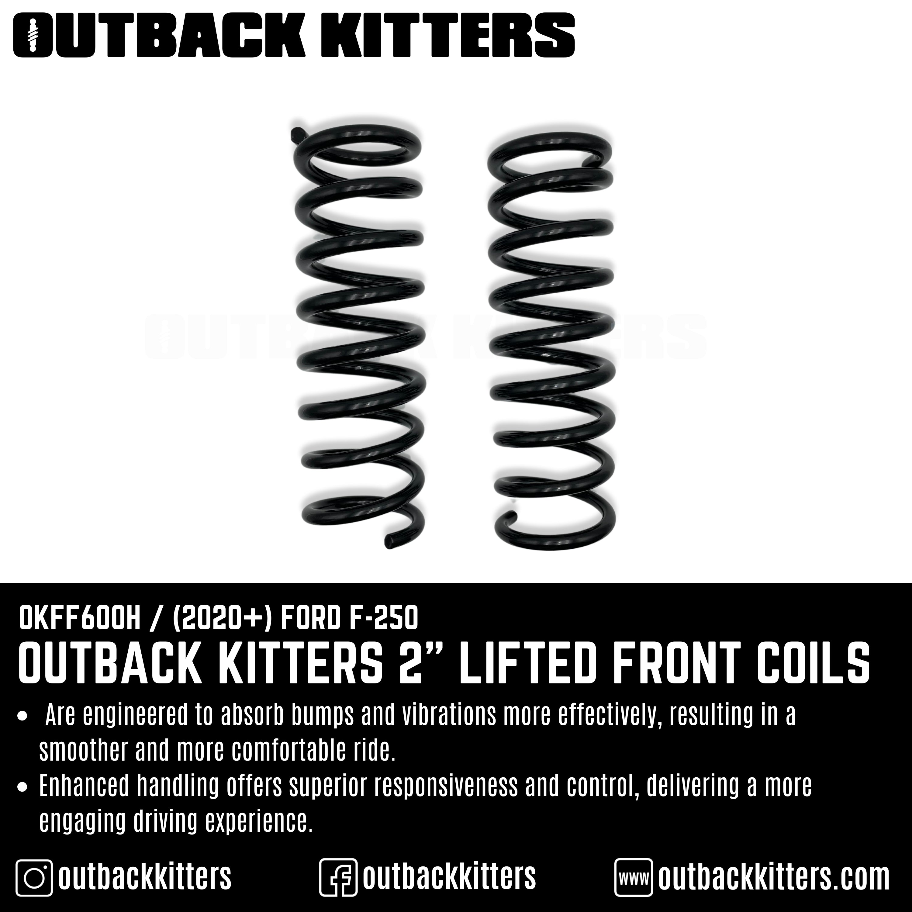 Outback Kitters 2" Lifted Front Coils for 2020+ Ford F-250