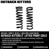 Outback Kitters 2" Lifted Front Coils for 2013-2018+ Ram 1500 DS