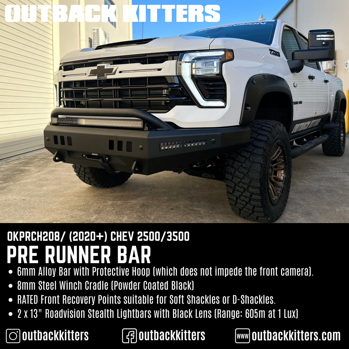 Outback Kitters Silverado 2500 (2020-2024+) Pre Runner Bar