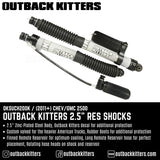 Outback Kitters Stock Height Shock Upgrade for 2011+ Chev Silverado 2500 - Outback Kitters