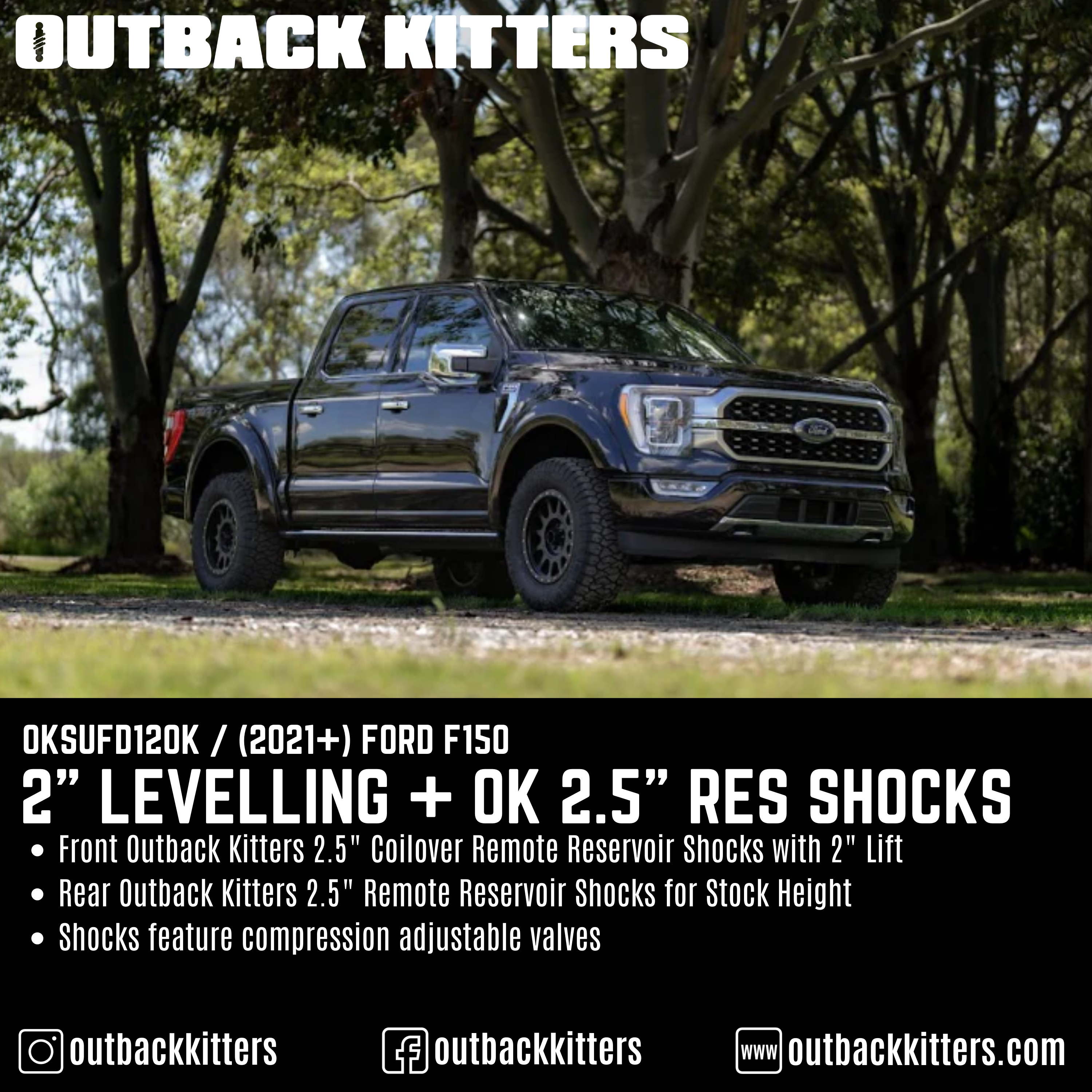 Outback Kitters 2" Lift Kit for 2021+ Ford F150 - Outback Kitters