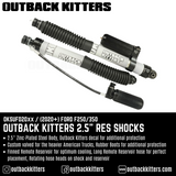 Outback Kitters 2.5" Reservoir Shocks for Ford F250/F350 (2020+) - Outback Kitters