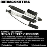 Outback Kitters 2.5" Reservoir Shocks for Ram 2500 (2013+) - Outback Kitters