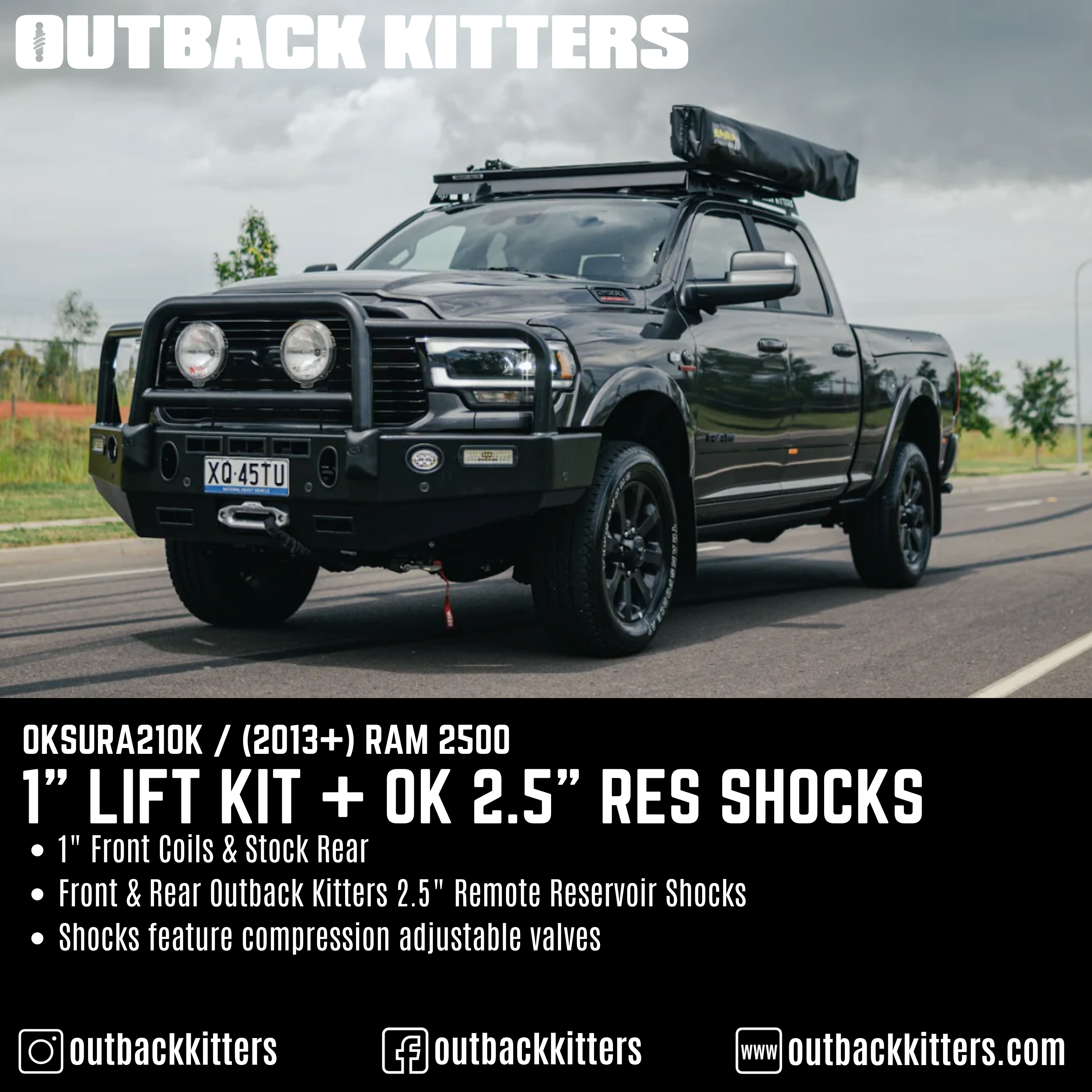 Outback Kitters 1" Lift Kit for 2013+ Ram 2500 - Outback Kitters
